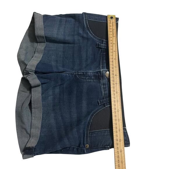 Ingrid & Isabel Womens Size 2 Maternity Jean Shorts Expandable Side Panel Denim - Picture 6 of 9